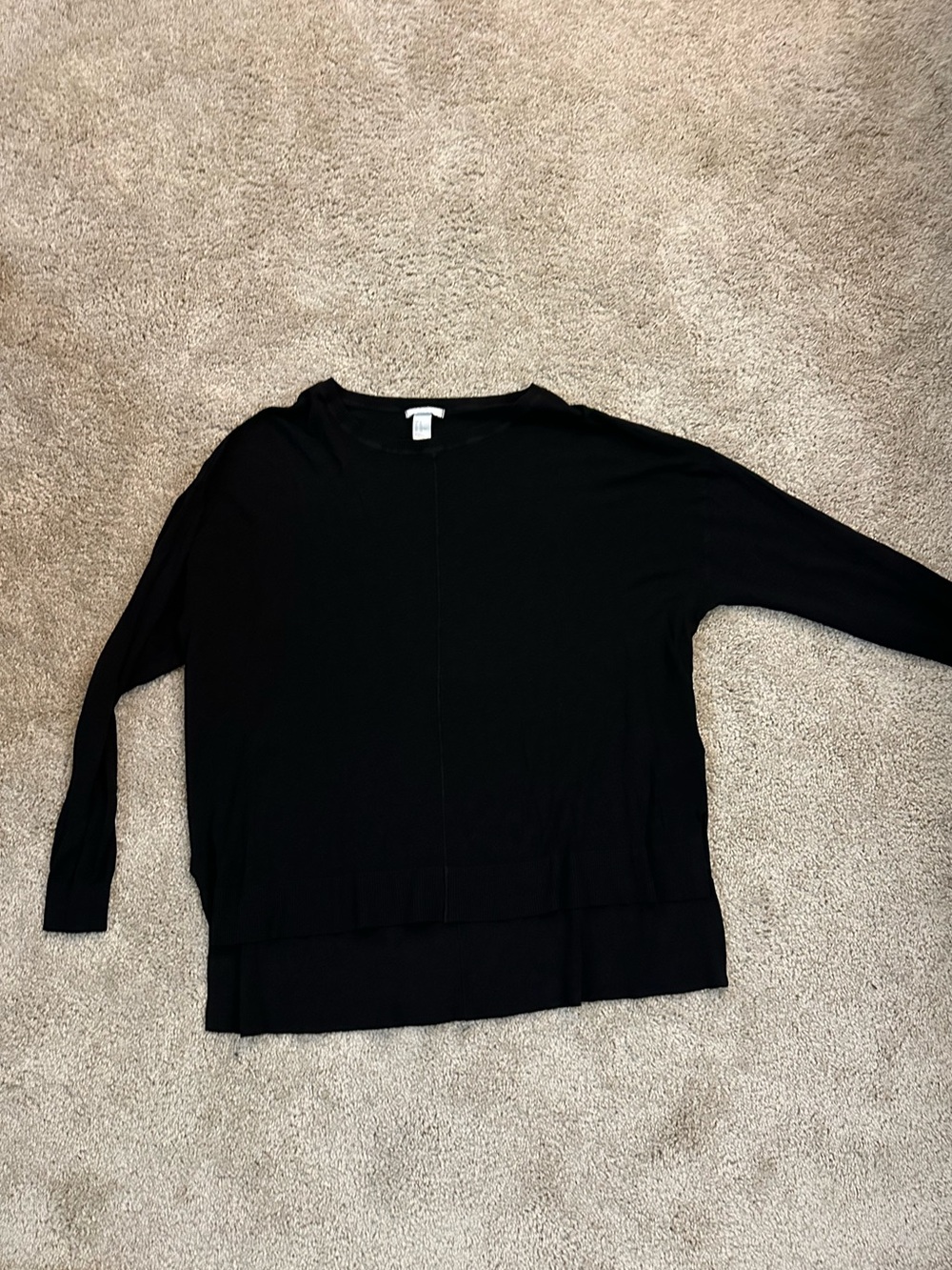 H&M Black Crew Neck Loose Sweater